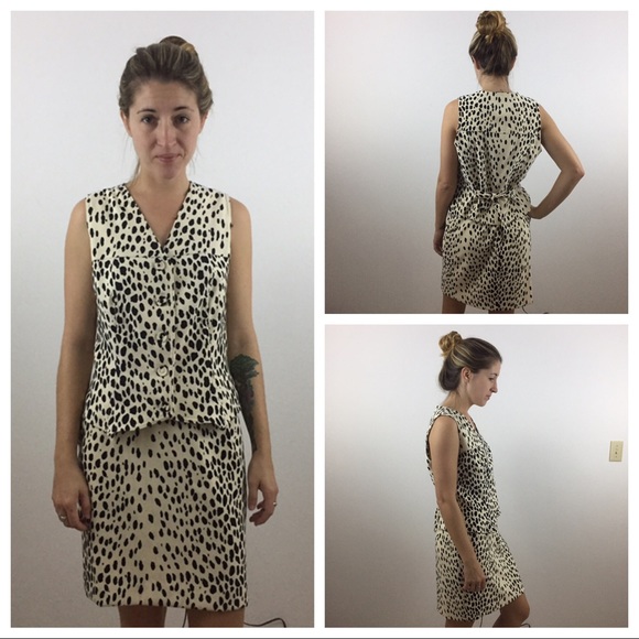 Alberto Makali Dresses & Skirts - Alberto Makali animal print vest and skirt set S/M